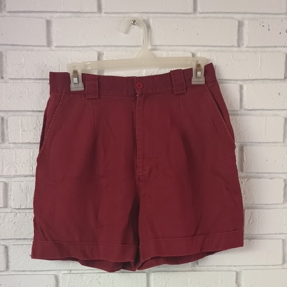 Red High-Waisted Shorts Women's Size 8
